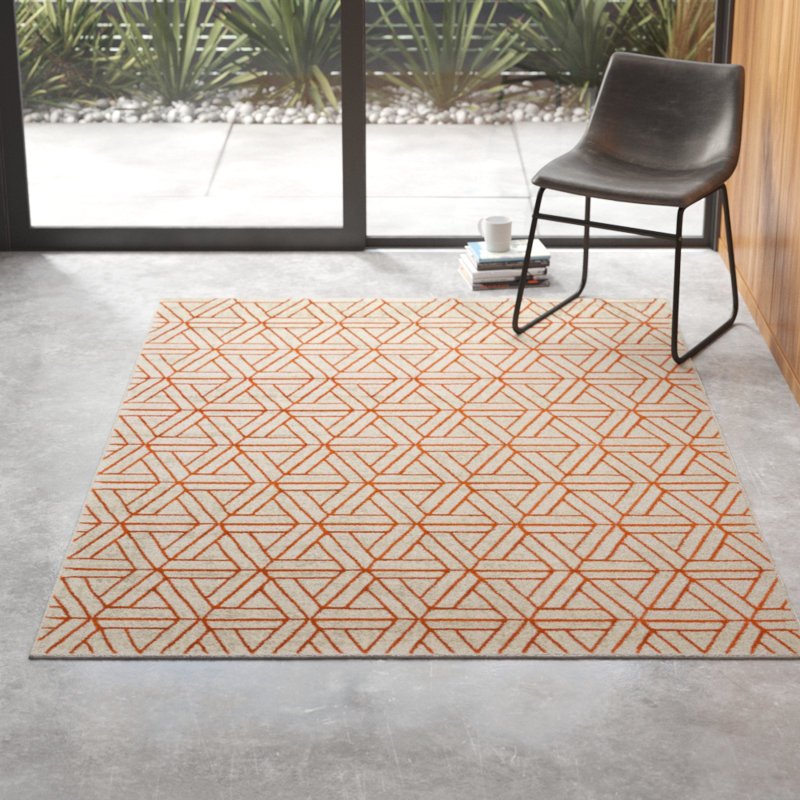 Adelia Burnt Orange/Dark Brown Area Rug & Reviews AllModern